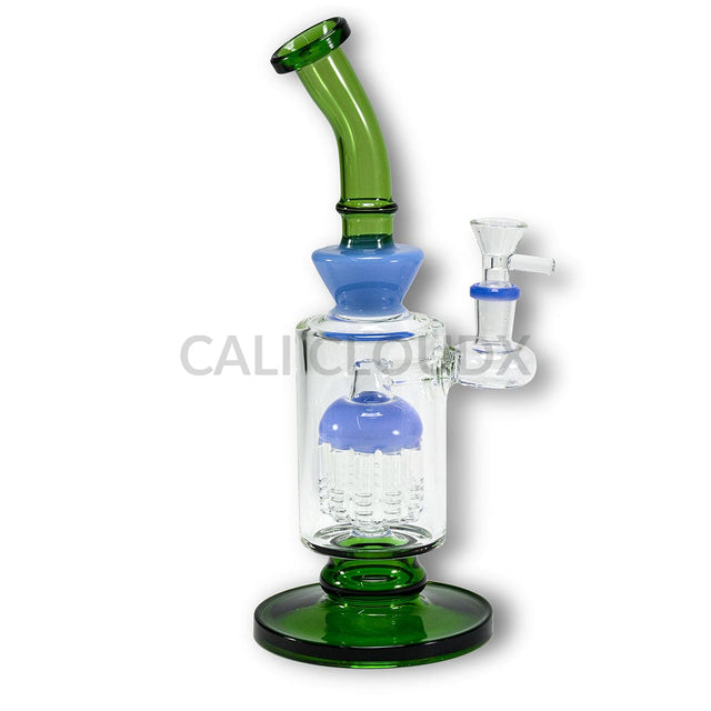 10 Color Tube Tree Perc. Water Pipe By Cali Cloudx Glass