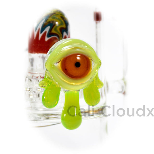 14 Us Color Shower Head & Skull Dripping Water Pipe By Cali Cloudx Glass Waterpipe