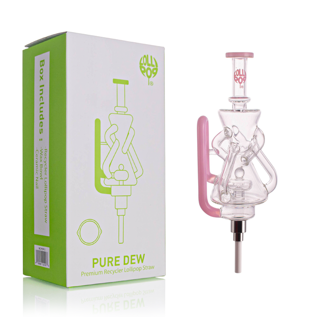 LOLLIPOP Full Recycler Glass Nectar Collector – High-Flow Honey Straw with Recycler for Ultra-Smooth Dabs
