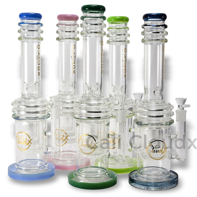20 Jumbo Ring Heavy Honeycomb Water Pipe By Cali Cloudx Glass Waterpipe