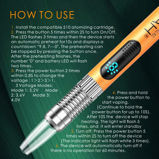 Lookah Firebee 510 Vape Pen Kit- 6 PCS Pack