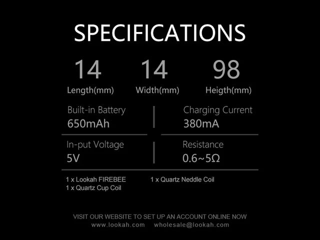 Lookah Firebee 510 Vape Pen Kit- 6 PCS Pack