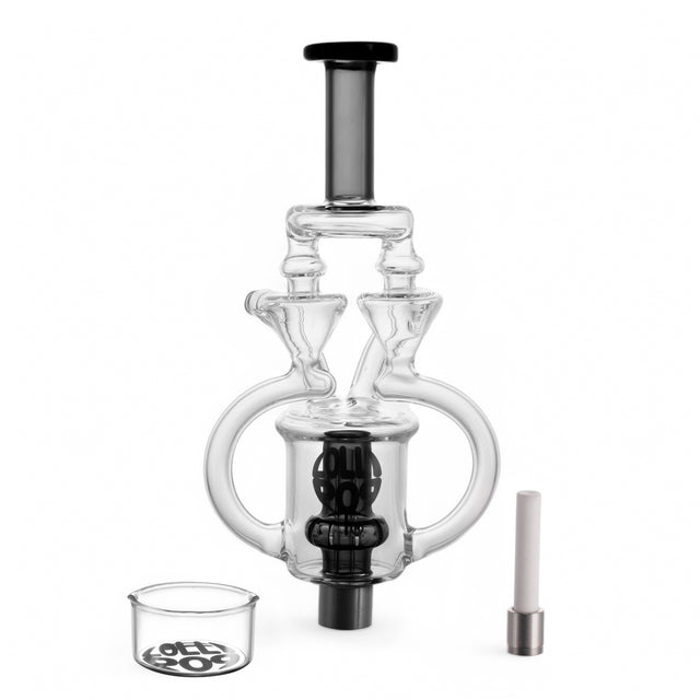 LOLLIPOP Artistic Dual Chamber Design Double Arm Glass Dab Straw Kit