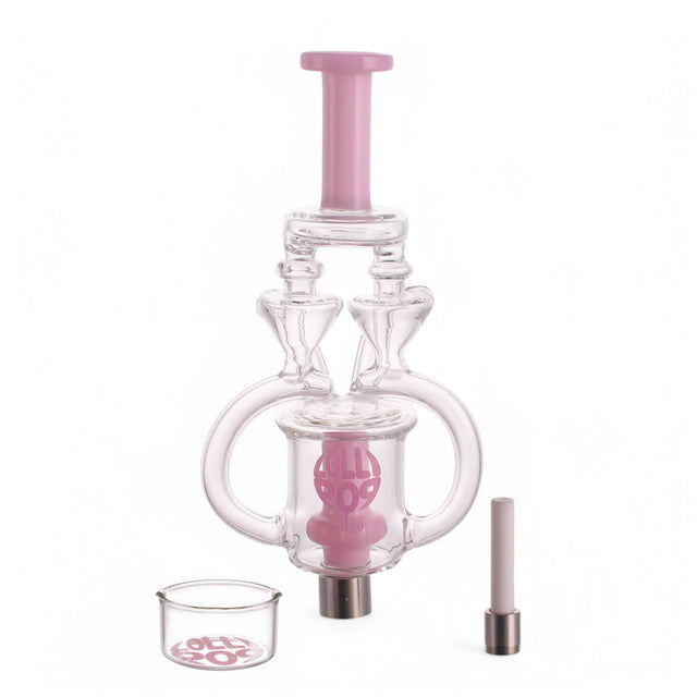 LOLLIPOP Artistic Dual Chamber Design Double Arm Glass Dab Straw Kit