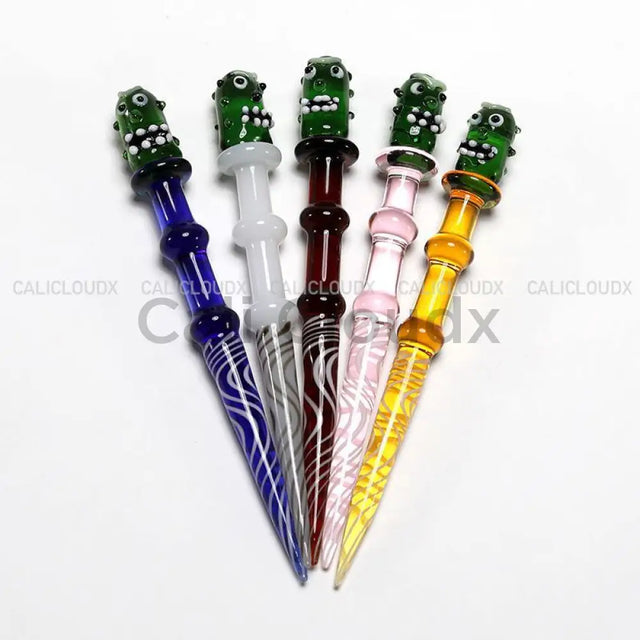 4.5" Rickle Pickle Dabber Bottom Wave art - Cali Cloudx Inc