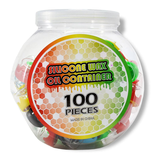 5 Ml Glass Container W Silicone Design Lid- 100 Count
