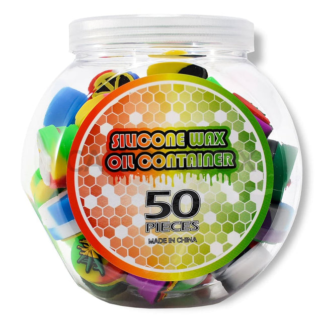 5 Ml Silicone Container With Design Lid- 50 Count