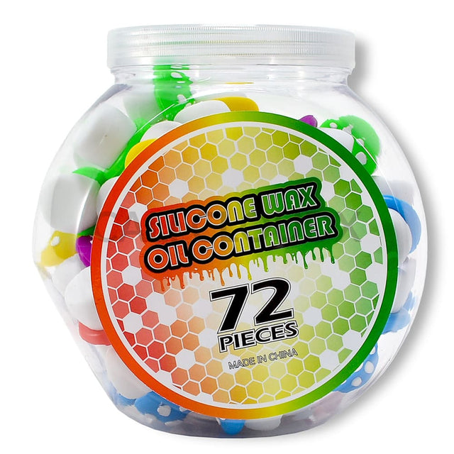 5 Ml Silicone Mushroom Container- 72 Count