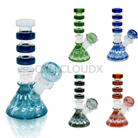 6’ Color Art Ring Water Pipe | Mini Rig