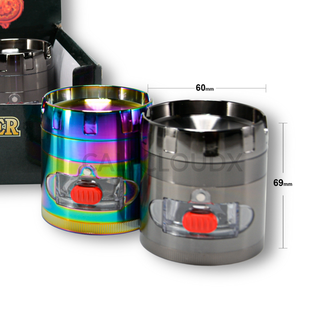 60Mm Crown Top Colorful Grinder W Drawer (6Pcs / $8 Ea.)