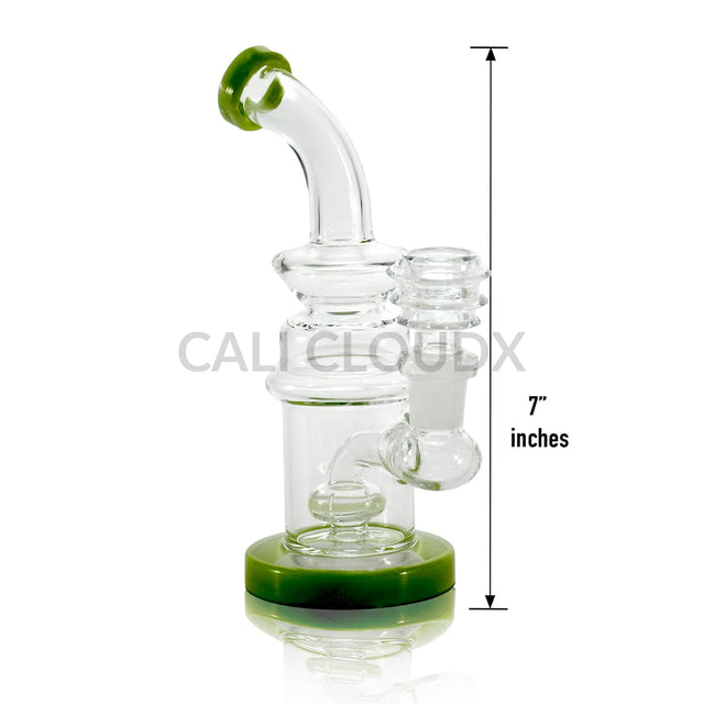 7’’ Beaker Mini Glass Waterpipe | Rigs Green