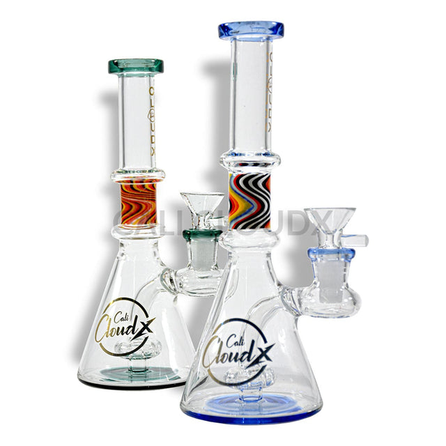7 Inline Color Zigzag Join Water Pipe By Cali Cloudx
