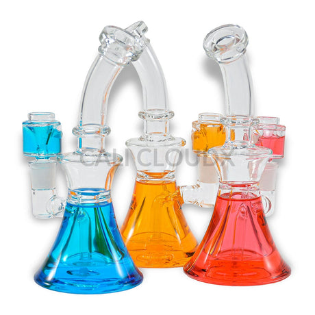 9 Freezable Liquid Curved Water-Pipe Glass Waterpipe