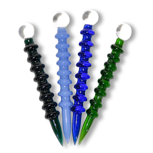 Clear Marble Top Ring Design Dabber - 5 Count