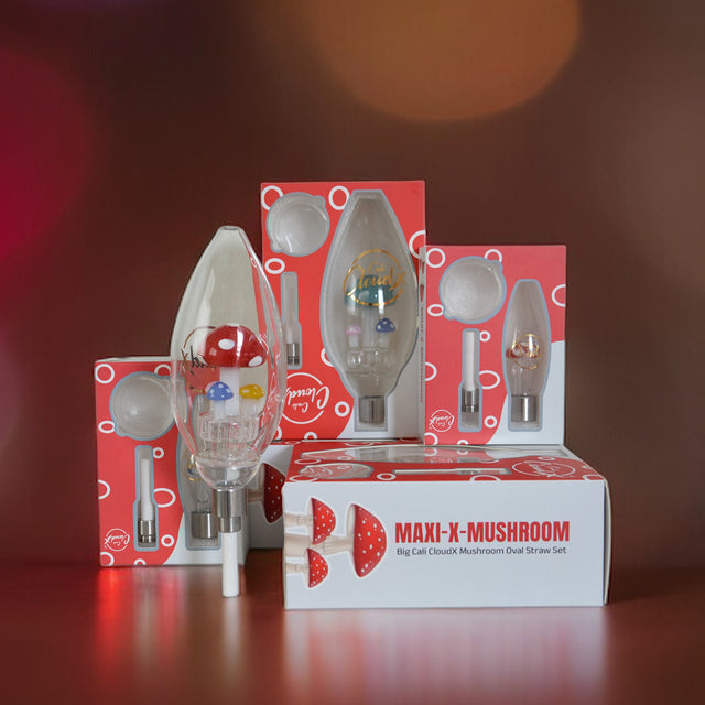 Mini Mushroom Oval Matrix Nectar Collector | Dab Straw