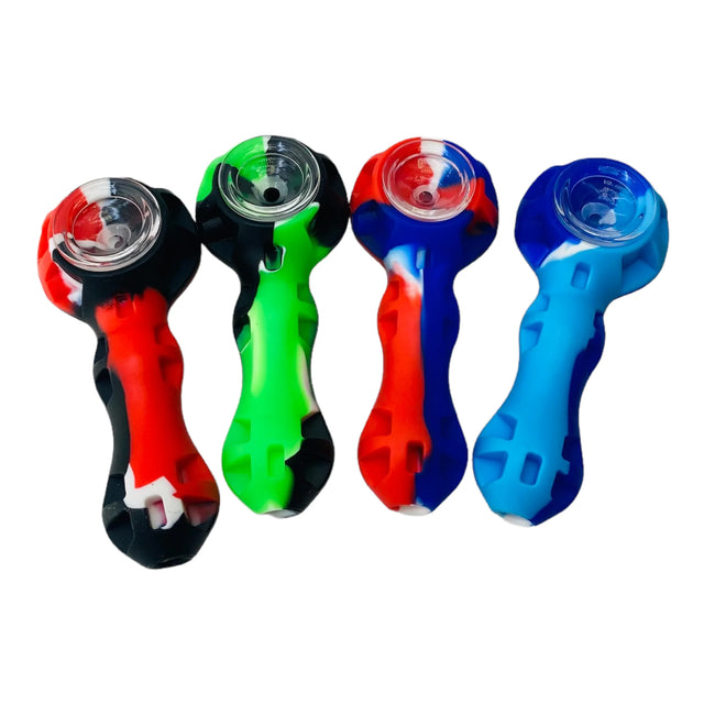 4" Silicone Hand Pipe with Dabber & Container