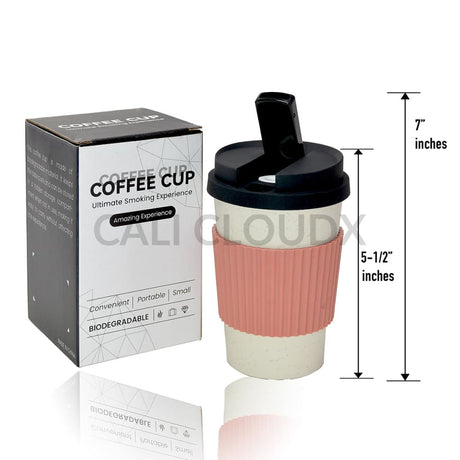 5.5 Biodegradeable Coffee Cup W/ 1.5Silicone Lid Waterpipe