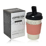 5.5 Biodegradeable Coffee Cup W/ 1.5Silicone Lid Waterpipe Pink