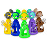 8 Silicone And Glass Character Waterpipe Assorted Colors