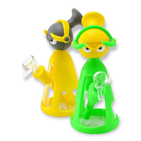 8 Silicone And Glass Character Waterpipe