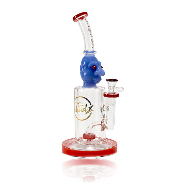 11’ Skull Design 8Mm Thick Heavy Water Pipe By Cali Cloudx Red