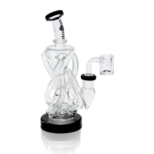 Lollipop Mini Recycler Rig - Sold By Cali Cloudx Black