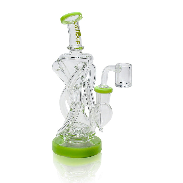 Lollipop Mini Recycler Rig - Sold By Cali Cloudx Milky Green