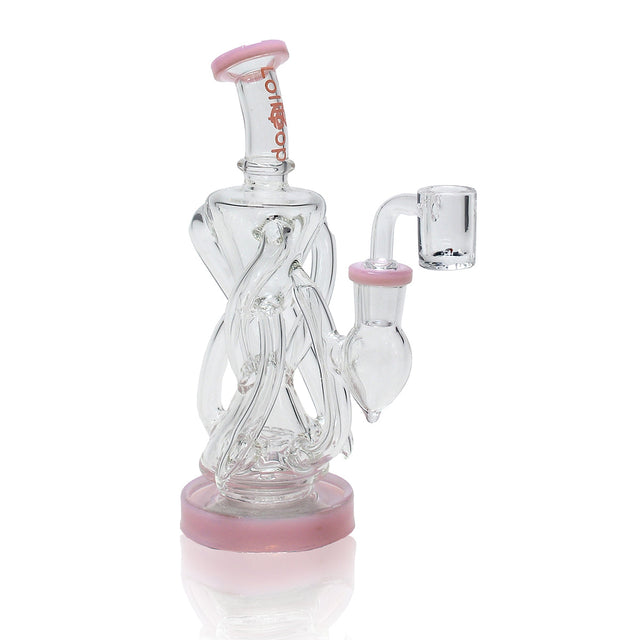 Lollipop Mini Recycler Rig - Sold By Cali Cloudx Pink