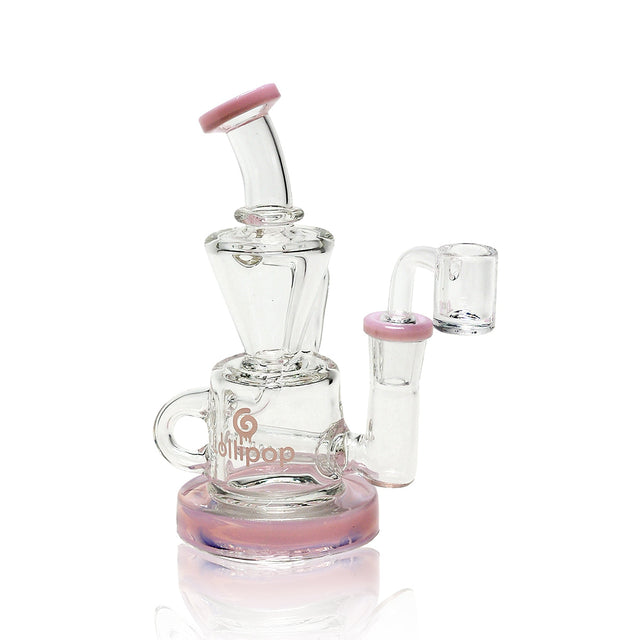 Lollipop Mini Recycler Rig - Sold By Cali Cloudx Pink