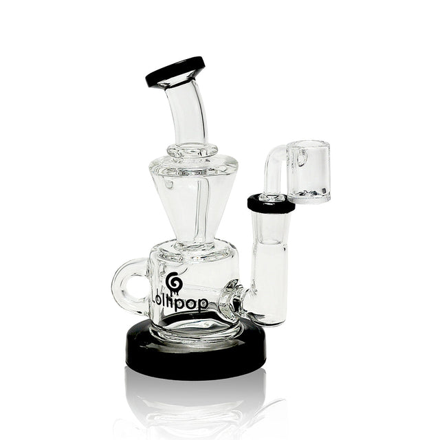 Lollipop Mini Recycler Rig - Sold By Cali Cloudx Black