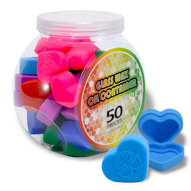 10 ML Silicone Heart Jar (50pcs/$0.90ea)