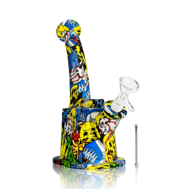 8" Printed Silicone Waterpipe
