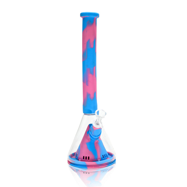14" Silicone & Glass Beaker Waterpipe