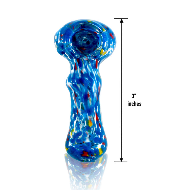3" Confetti Glass Mini Hand Pipe – Bulk Jar