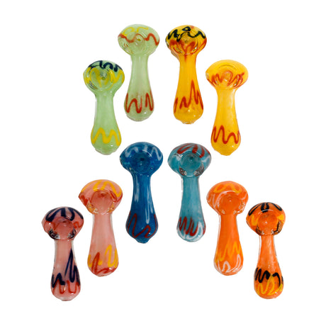 3" Zig-Zag Glass Mini  Hand Pipe β Bulk Jar