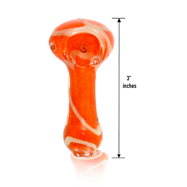 3" Wave Swirl Glass Mini Hand Pipe – Bulk Jar