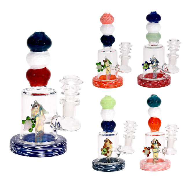 6" Color Dog Water Pipe