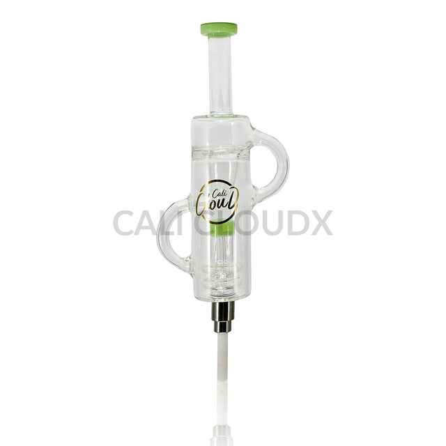 Cali Cloudx Dual DOM Extend CX Recycle Dab Straw Kit– Premium Honey Straw Milky Green