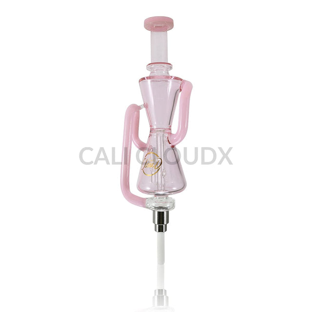 Cali CloudX Dual Dome Extend CX Recycler Premium Dab Straw Kit Pink Nectar collector