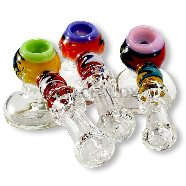 Zigzag & Clear Handle Hammer Bubbler