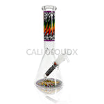 10’’ Beaker Water Pipe with Wrap & Rake Design Assorted Colors