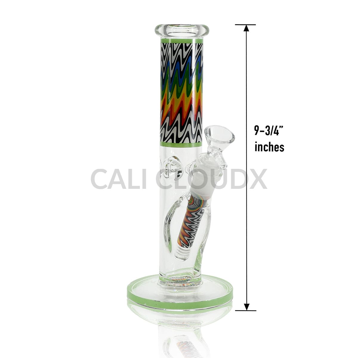 10 Inch Zigzag Color Straight Waterpipe Assorted Colors