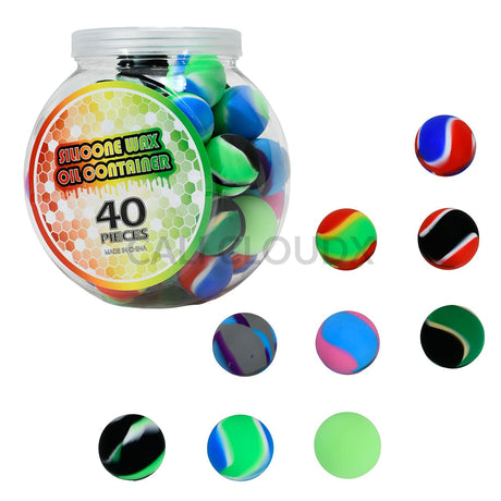 10 ML Silicone Round Container - 40 Count