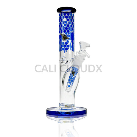 10’’ Straight Tube Water Pipe with Honeycomb Bee Design Assorted Colors