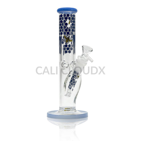 10’’ Straight Tube Water Pipe with Honeycomb Bee Design Assorted Colors