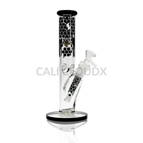 10’’ Straight Tube Water Pipe with Honeycomb Bee Design Assorted Colors