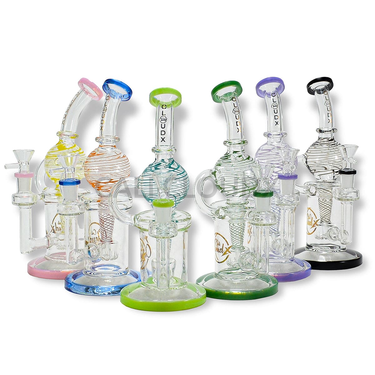 10 Us Color Recycler Dome Waterpipe