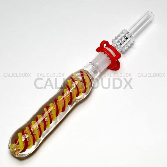 10mm Color Spiral Design Honey Straw - Cali Cloudx Inc