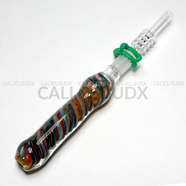 10mm Spiral Color Art Design Honey Straw - Cali Cloudx Inc