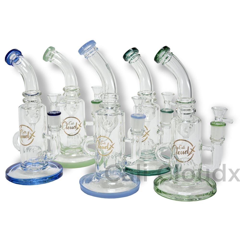 11 Color Ring Clear Recycle Water Pipe By Cali Cloudx Glass